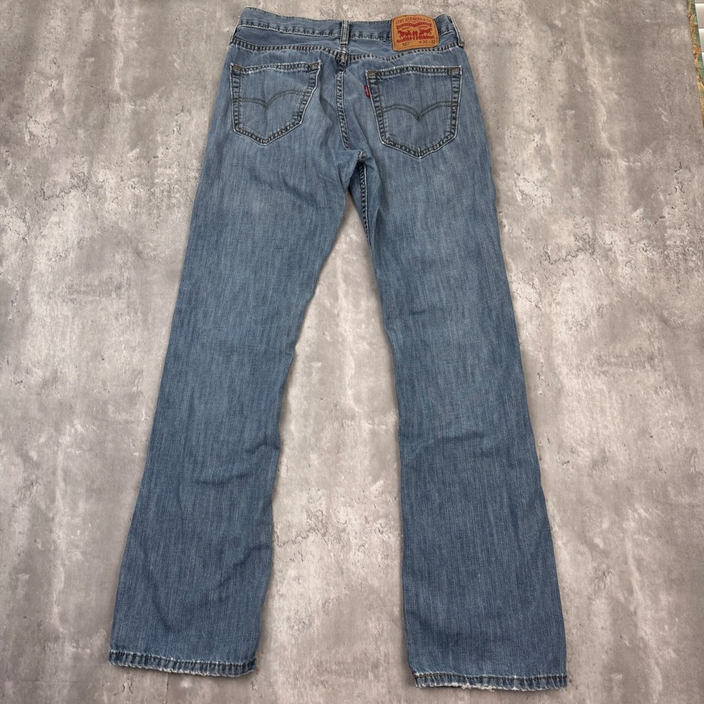Levis 527 Jeans Mens 30x32 Denim Low Rise Boot Cut Distressed Faded Classic Y2K - Picture 3 of 7
